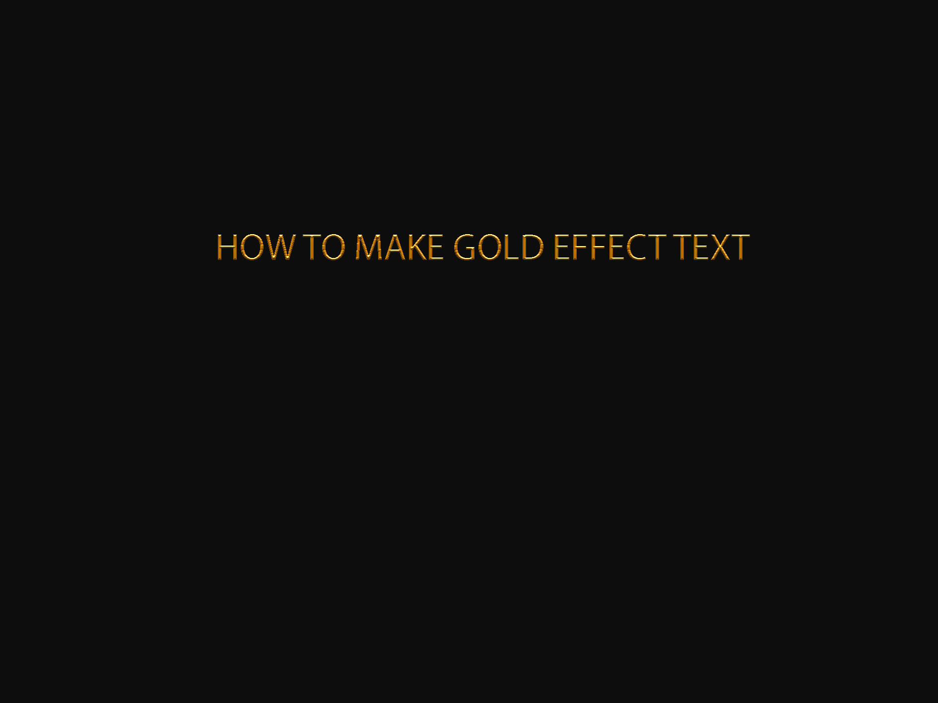 How to make gold effect text